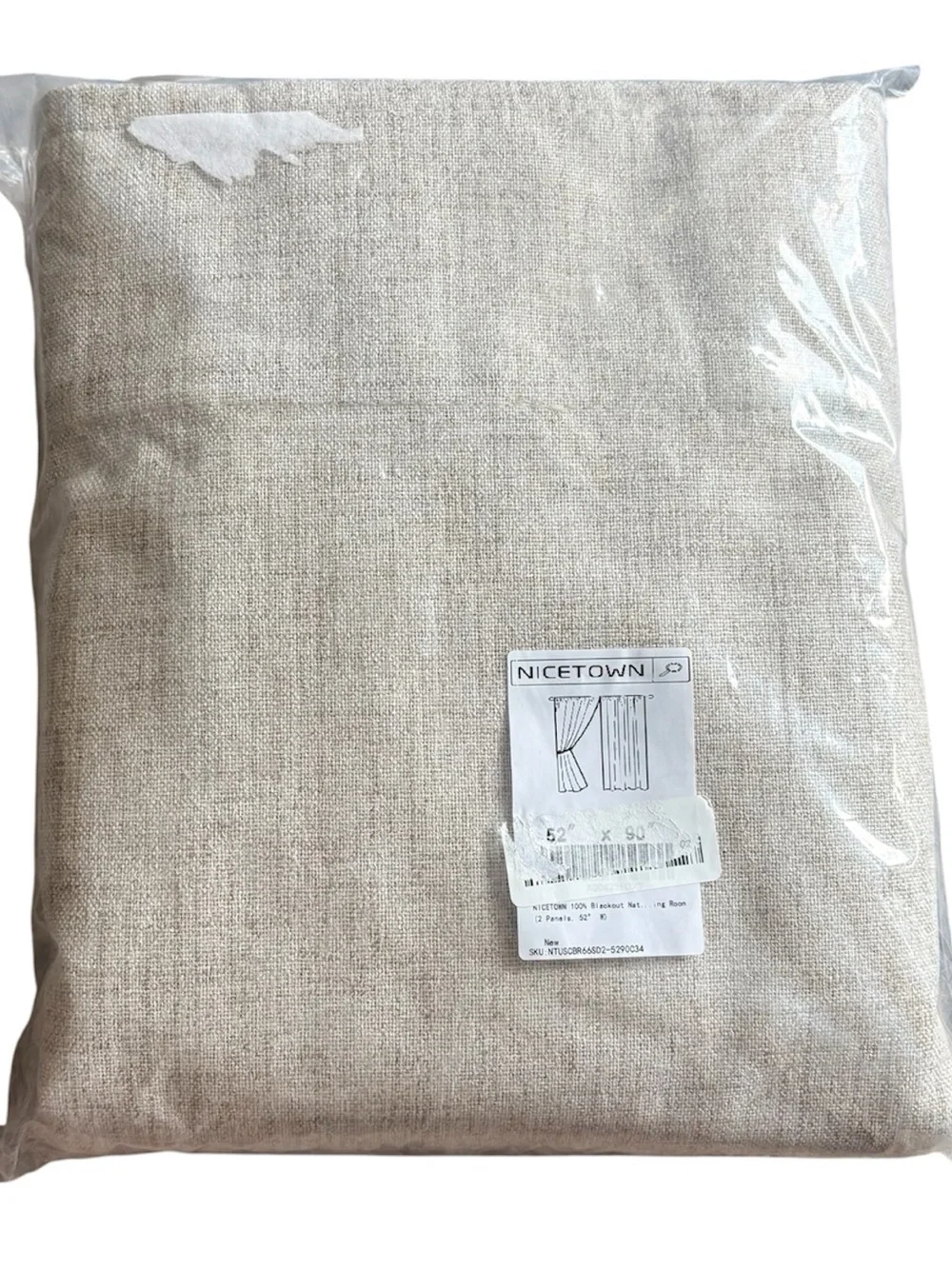 New NICETOWN 100% Blackout Linen Curtains for Bedroom/Living Room 90